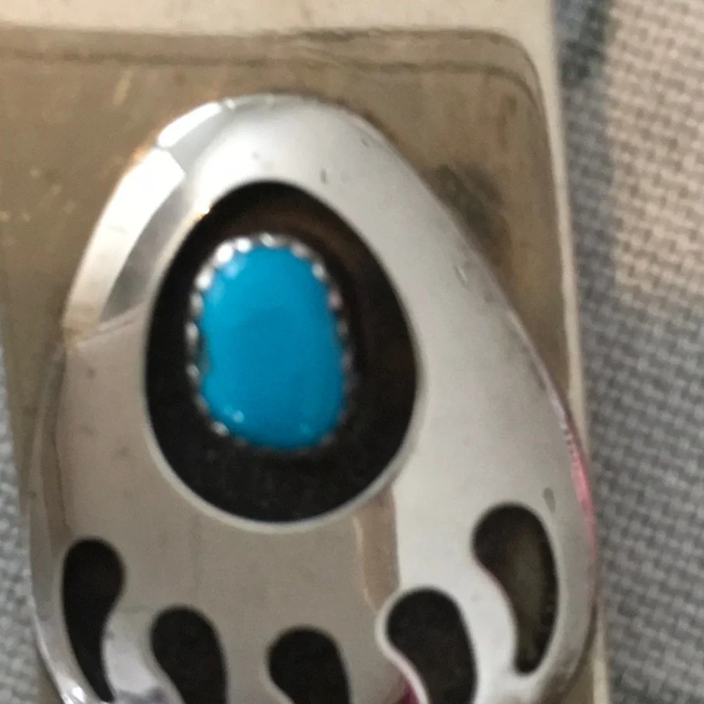 Vintage Bear Claw with Turquoise Stone Money Clip